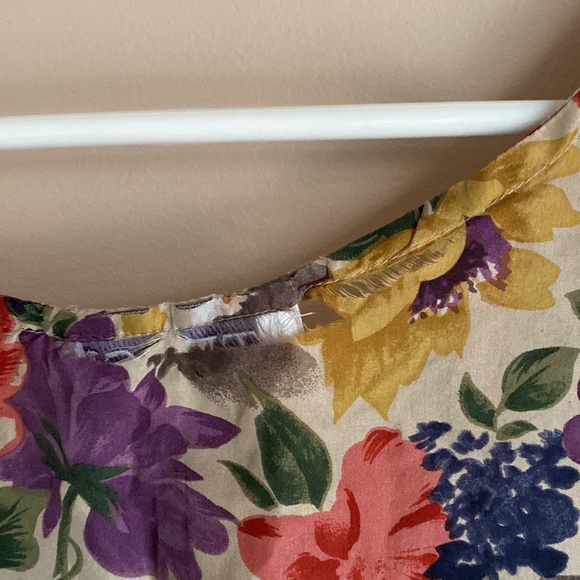 Vintage silk floral top - Picture 4 of 5